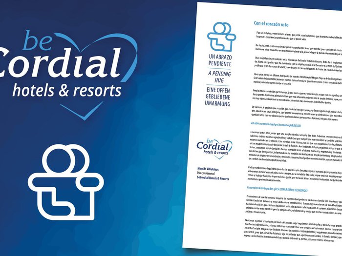 Ankündigung vom Generaldirektor Nicolás Villalobos Mestres von beCordial Hotels & Resorts.