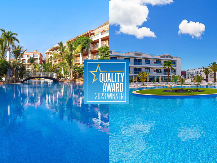 Two Cordial Hotels & Resorts hotels, awarded by the tour operator Jet2Holiday